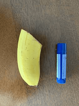 島バナナと比較するためキャベンディッシュの糖度を計測しようと半分に切った